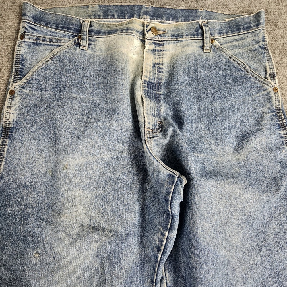 Wrangler Men's Vintage Carpenter Jeans 36x34 Distressed Baggy Y2K Denim - Picture 6 of 8